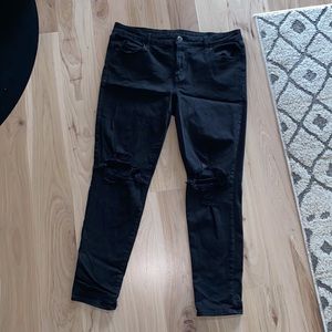 American eagle black ripped jeans. Size 18 long. The next level stretch jean
